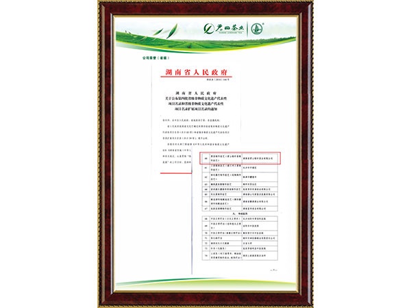 2016年湖南省人民政府公布第四批省級非物質(zhì)文化遺產(chǎn)代表性項(xiàng)目